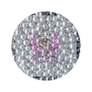 Perlas plateadas grande